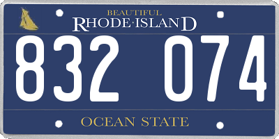 RI license plate 832074