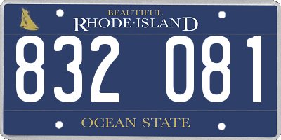 RI license plate 832081