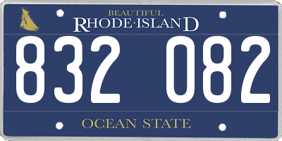 RI license plate 832082