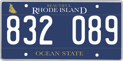 RI license plate 832089