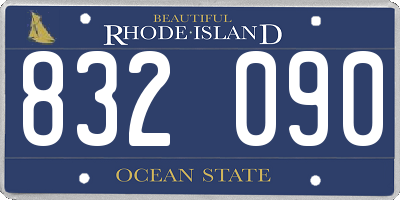 RI license plate 832090