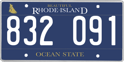 RI license plate 832091