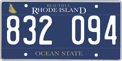 RI license plate 832094