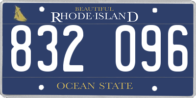 RI license plate 832096