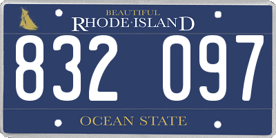 RI license plate 832097