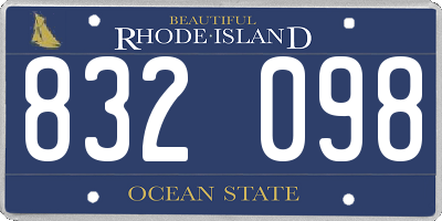 RI license plate 832098