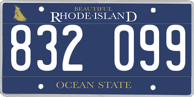 RI license plate 832099