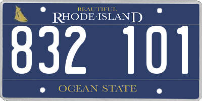 RI license plate 832101