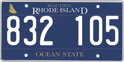 RI license plate 832105