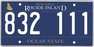 RI license plate 832111