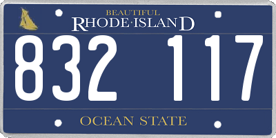 RI license plate 832117
