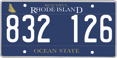 RI license plate 832126