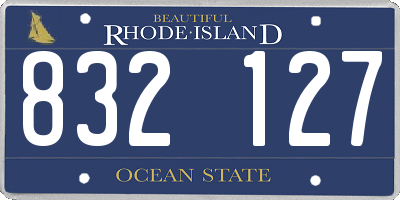 RI license plate 832127
