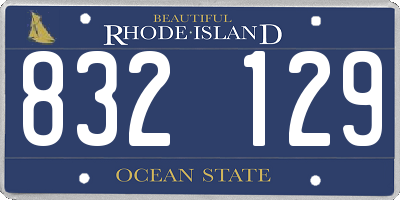 RI license plate 832129