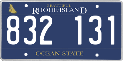 RI license plate 832131