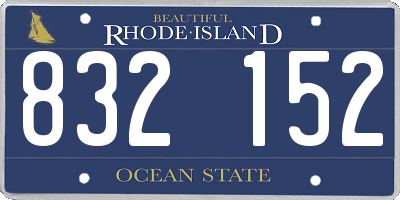 RI license plate 832152