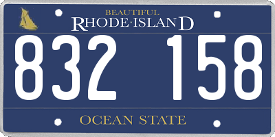 RI license plate 832158