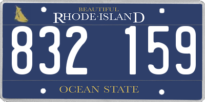 RI license plate 832159