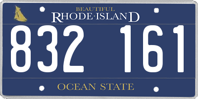 RI license plate 832161