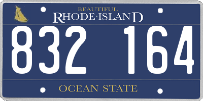 RI license plate 832164