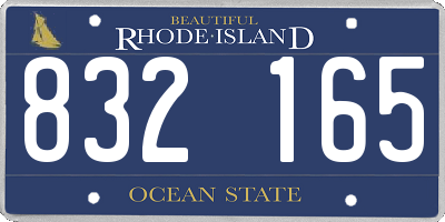 RI license plate 832165
