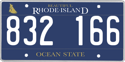 RI license plate 832166