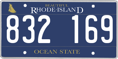RI license plate 832169
