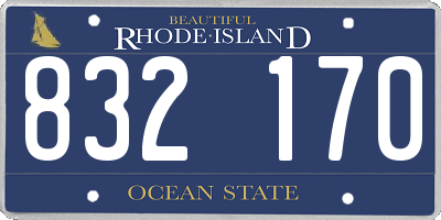 RI license plate 832170