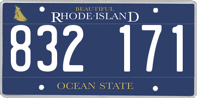RI license plate 832171