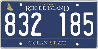 RI license plate 832185