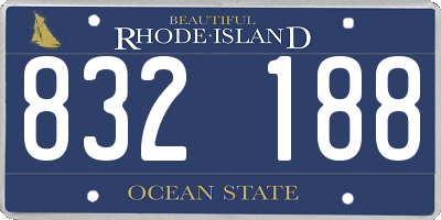 RI license plate 832188