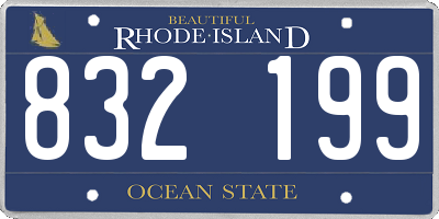 RI license plate 832199