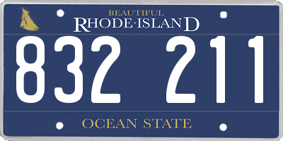 RI license plate 832211