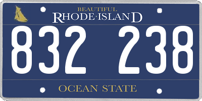 RI license plate 832238