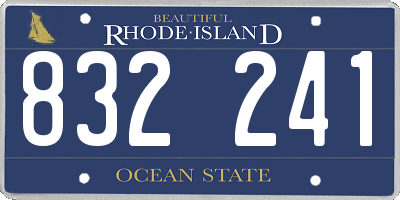 RI license plate 832241