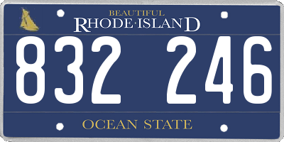 RI license plate 832246