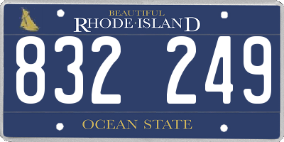 RI license plate 832249