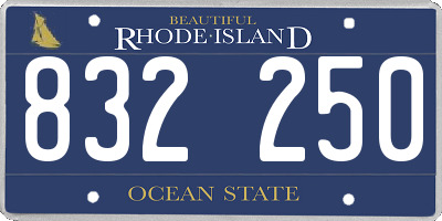 RI license plate 832250