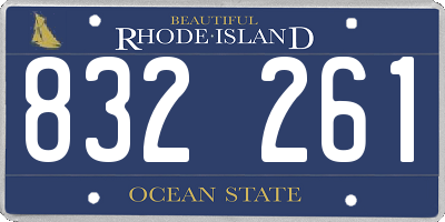 RI license plate 832261
