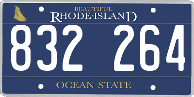 RI license plate 832264