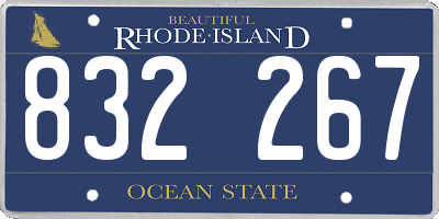 RI license plate 832267