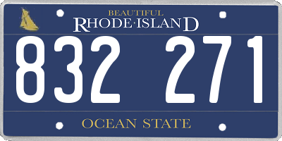 RI license plate 832271