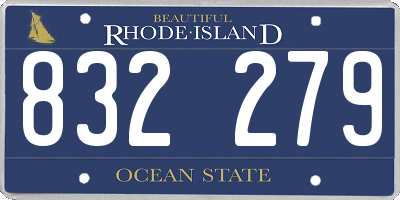 RI license plate 832279