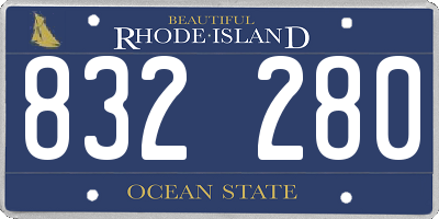 RI license plate 832280