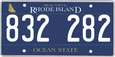 RI license plate 832282