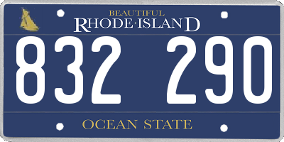RI license plate 832290