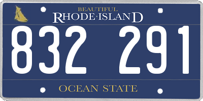 RI license plate 832291