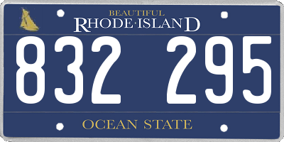RI license plate 832295