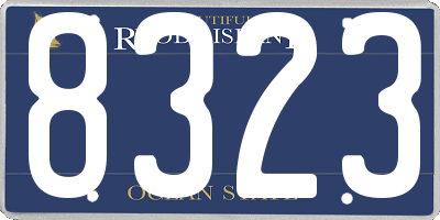 RI license plate 8323