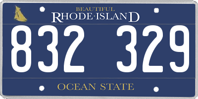 RI license plate 832329